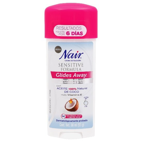 Crema Depiladora Nair Glides Away Aceite Coco 86 Ml 7501080955332