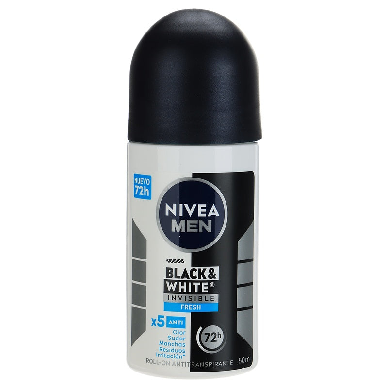 Desodorante Nivea Men Black White Fresh R-On 50 Ml 4006000107127 perfil 11