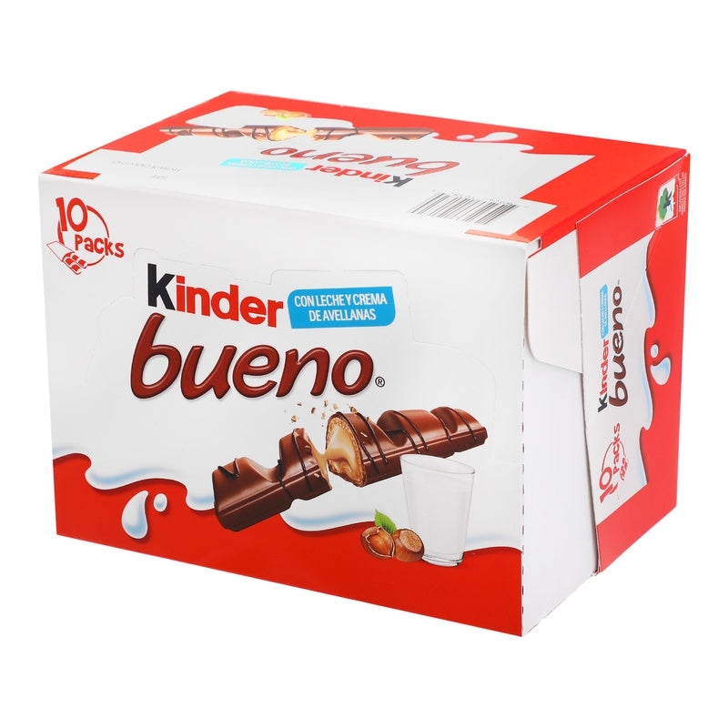 Exhibidor Chocolate Kinder Bueno Crema Avellana Con 10 430 G 789742191824 perfil 2