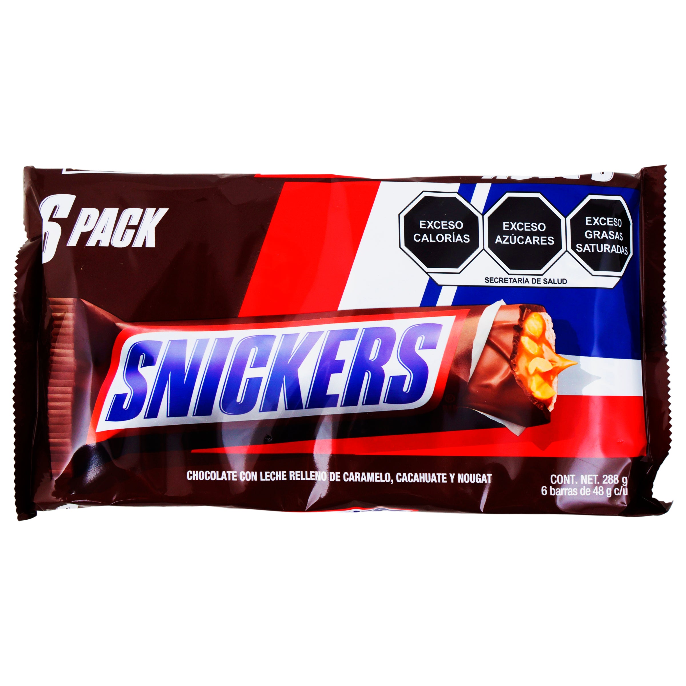 Exhibidor Snickers Con 6 Barras 288 G 7506174512255