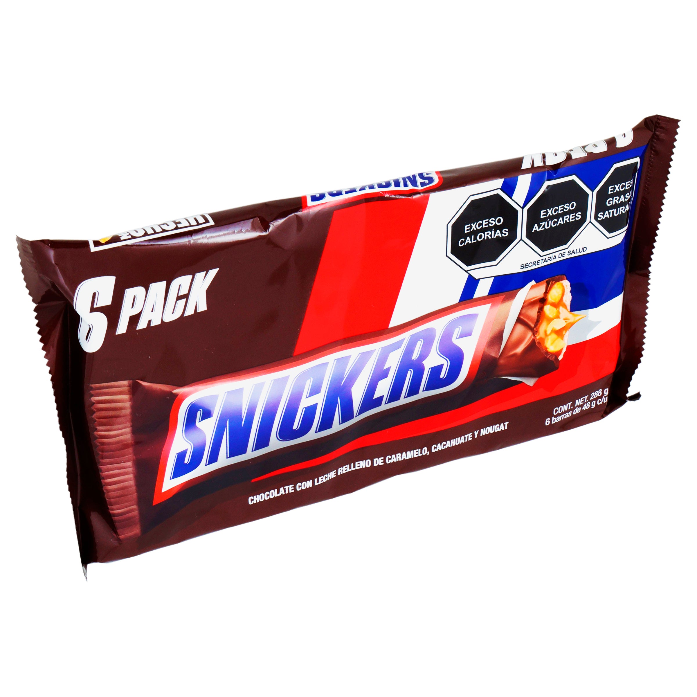 Exhibidor Snickers Con 6 Barras 288 G 7506174512255 costado 1