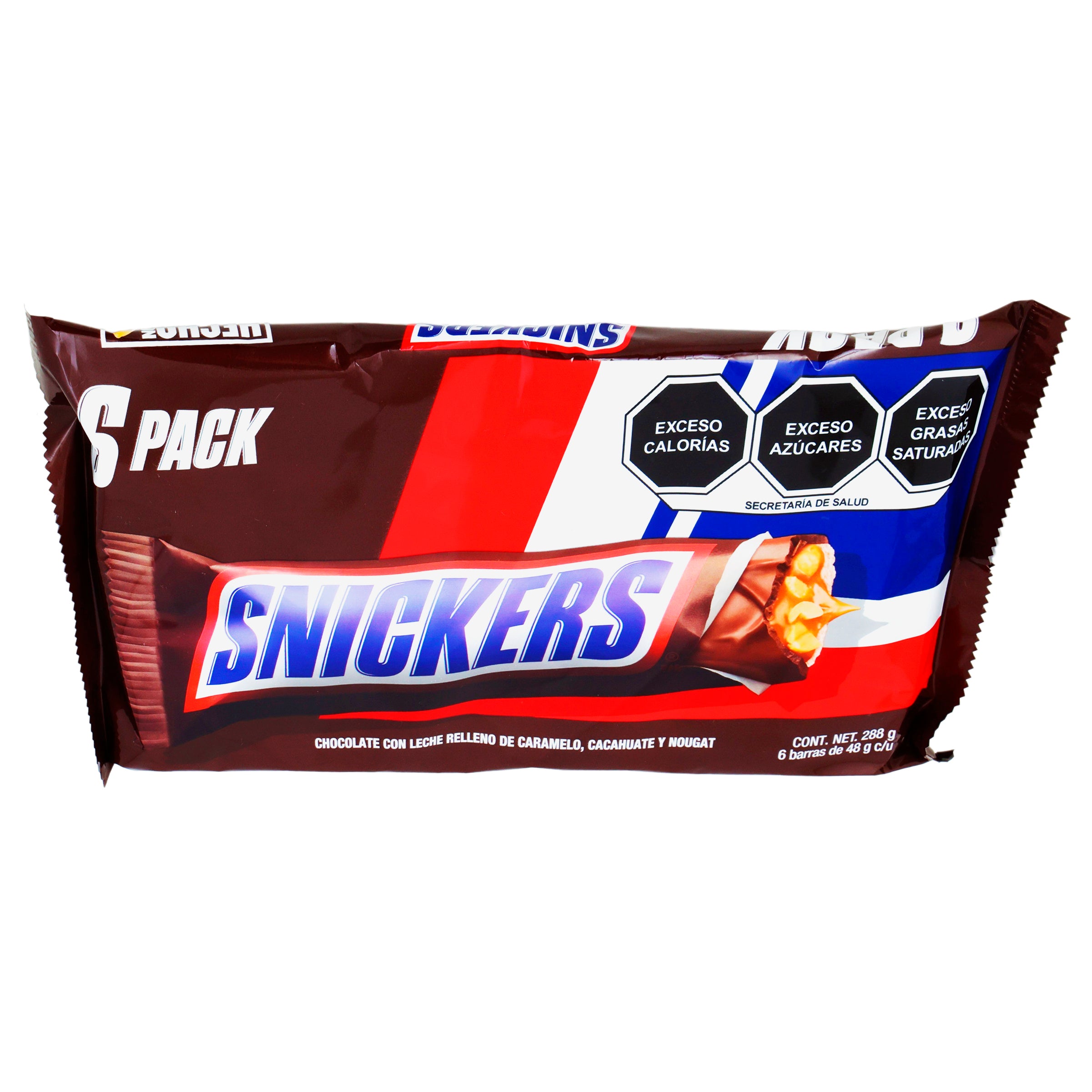 Exhibidor Snickers Con 6 Barras 288 G 7506174512255 costado 2