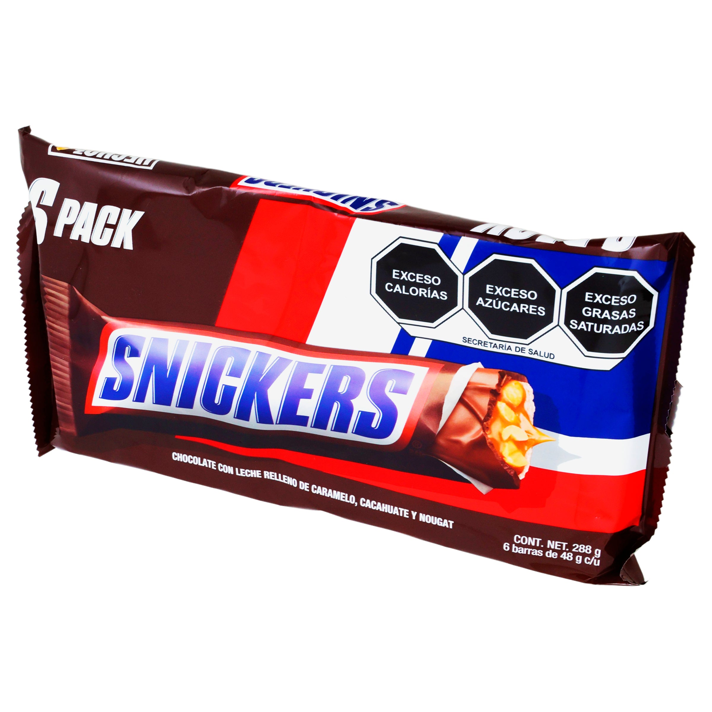 Exhibidor Snickers Con 6 Barras 288 G 7506174512255 costado 3