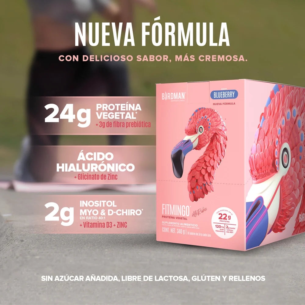 Pack Fitmingo Performance Blueberry Con 10 Sobres 340 G Birdman