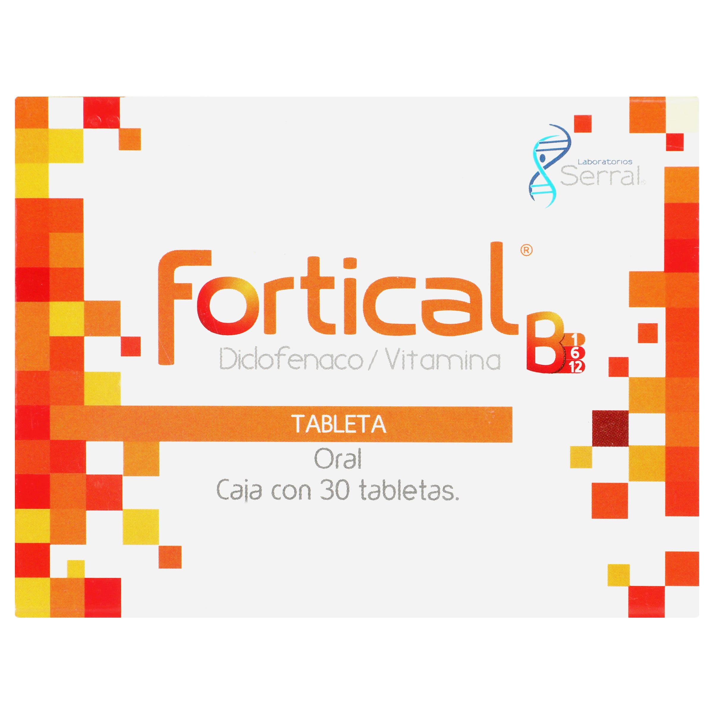 Fortical (Diclofenaco/Vitaminas) Con 30 Tabletas 7501258205092