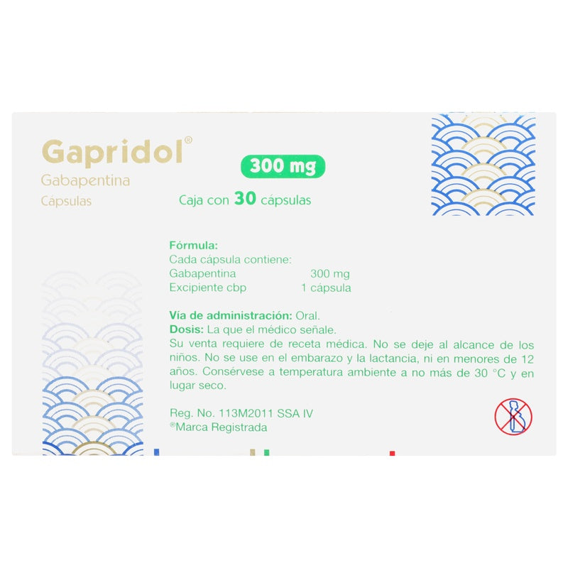 Gapridol 300 Mg Con 30 Capsulas 7501384541507 perfil 2