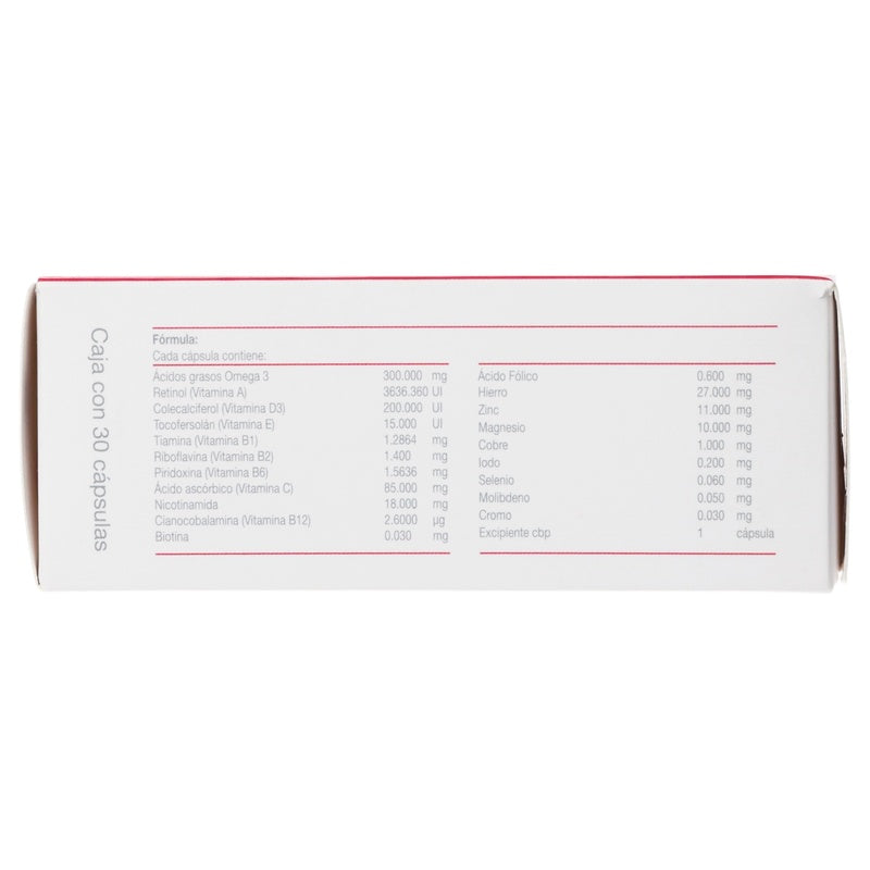 Geadité Acido Folico Y Dha Vitaminas Y Minerales Con 30 Capsulas