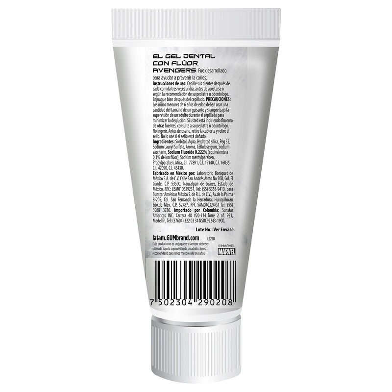 Gel Dental Gum Infantil Avengers 75 Ml 7502304290208 perfil 2