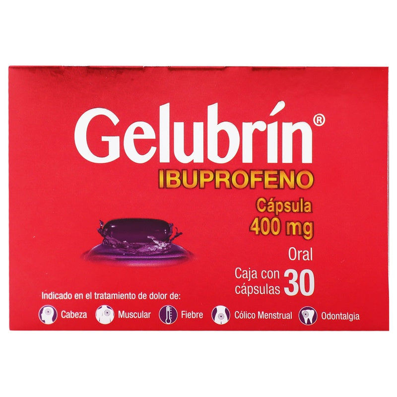 Gelubrin (Ibuprofeno) 400 Mg Con 30 Capsulas 7503027446088 perfil 4