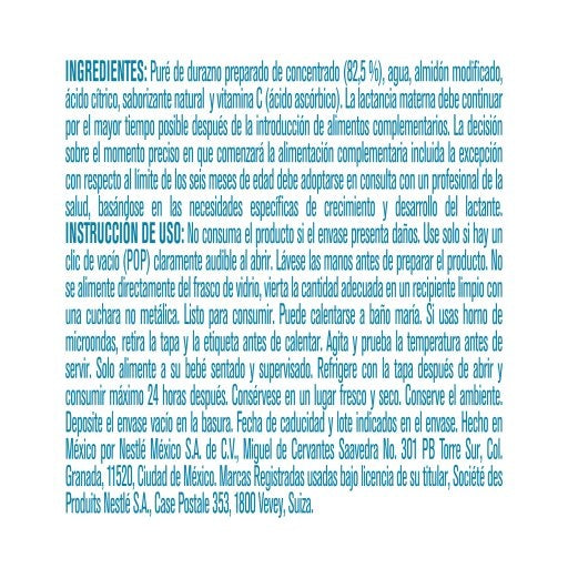 Gerber 3Ra Etapa Durazno 170 G 75004712 perfil 7