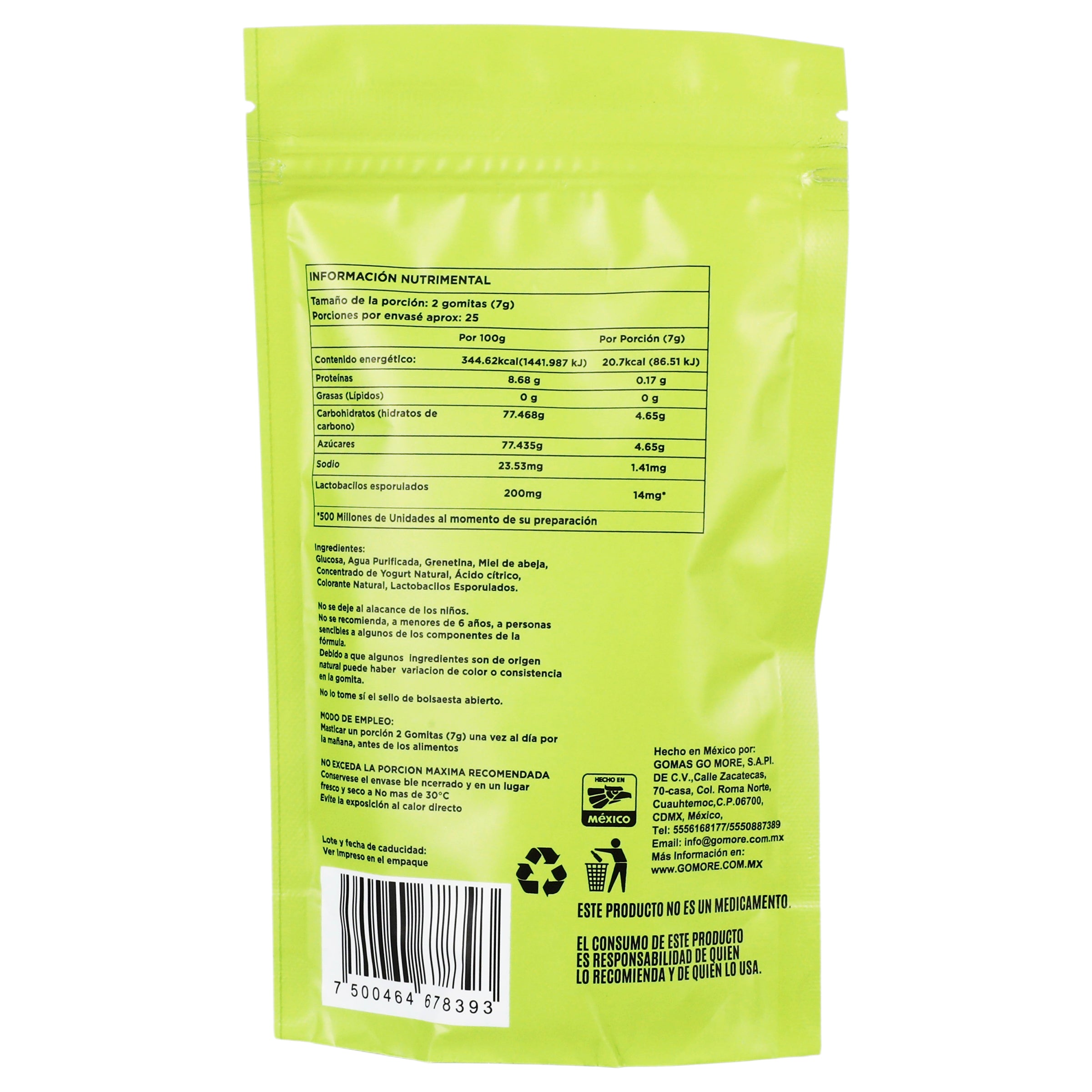 Gomore Gomitas Kids Con Probioticos & Prebioticos 180 G Suplemento Alimenticio 7500464678393