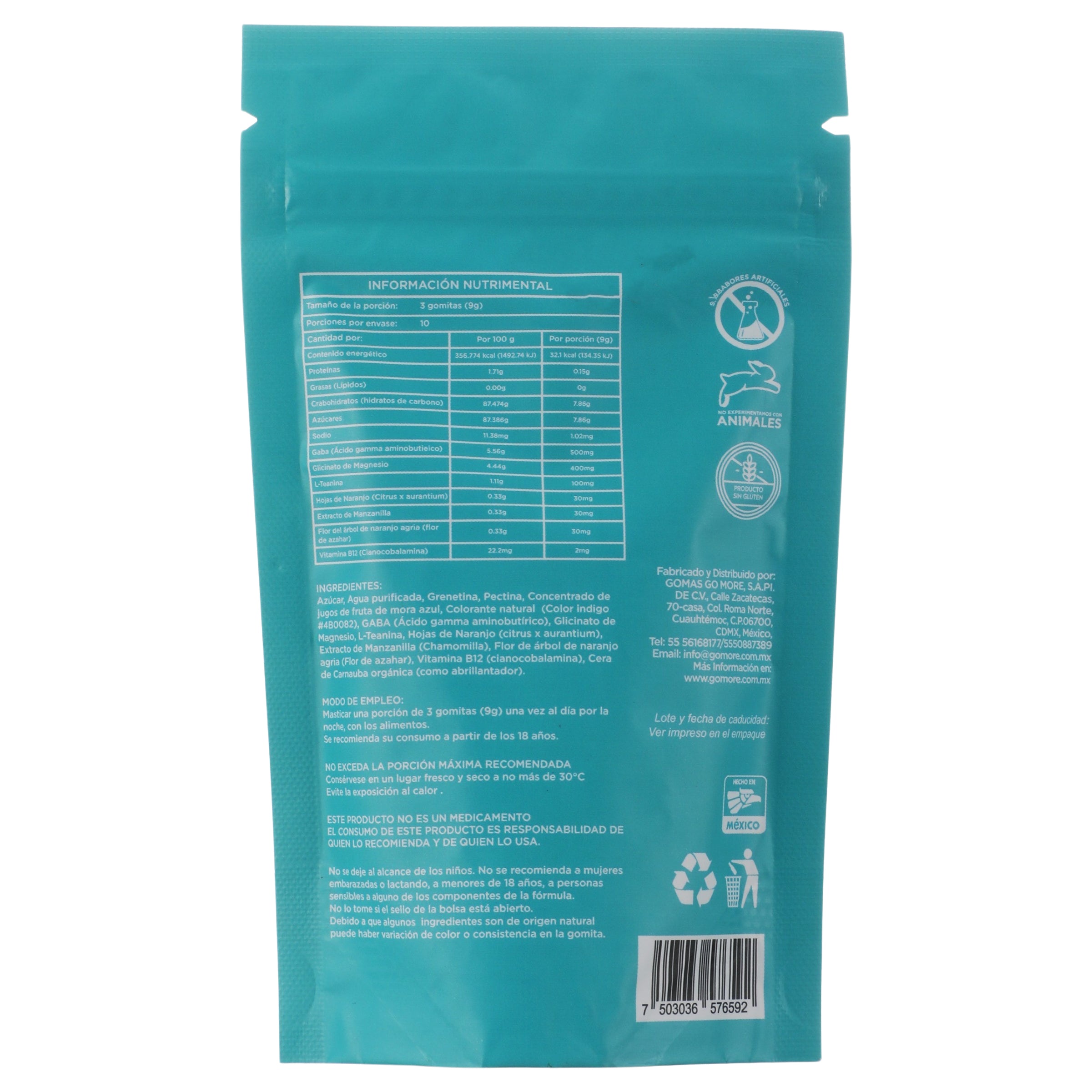 Gomore Gomitas Zzz Con Gaba 90 G Suplemento Alimenticio 7503036576592