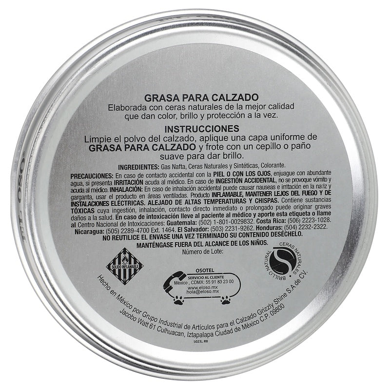 Grasa Para Calzado Negro Lata 90 G 718644080851 perfil 7