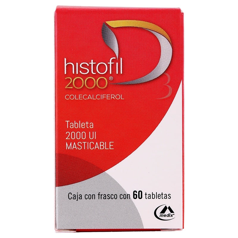 Histofil (Vitamina D3) 2000 Ui Frasco Con 60 Tabletas 7501293203183