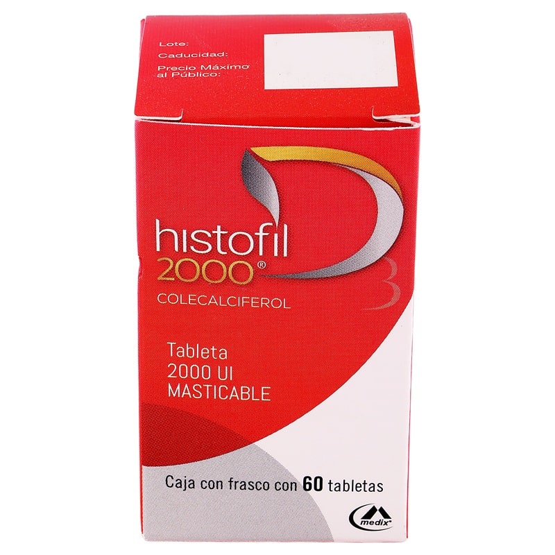 Histofil (Vitamina D3) 2000 Ui Frasco Con 60 Tabletas 7501293203183 perfil 5