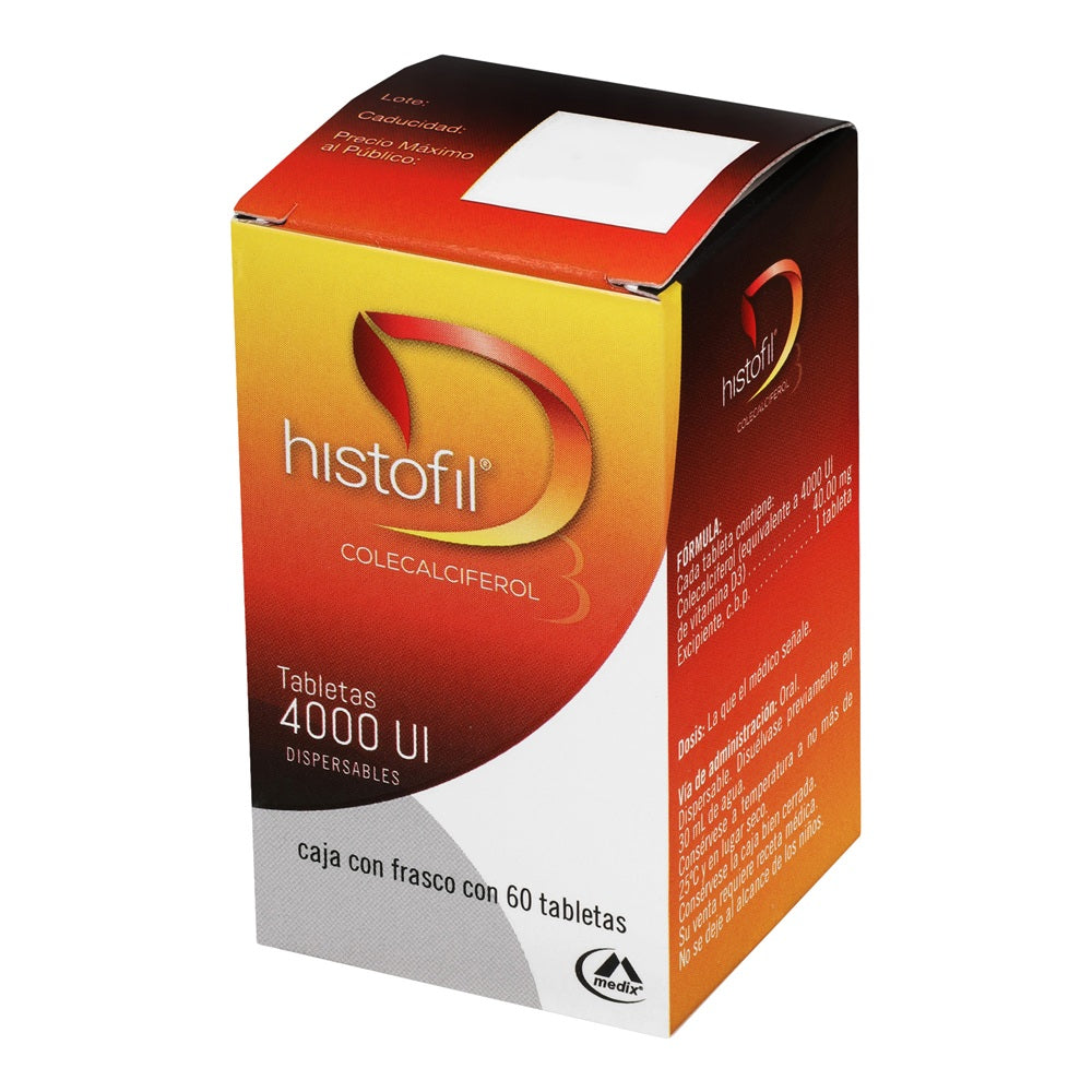 Histofil (Vitamina D) 4000 Ui Frasco Tabletas 60 7501293201936 perfil 4