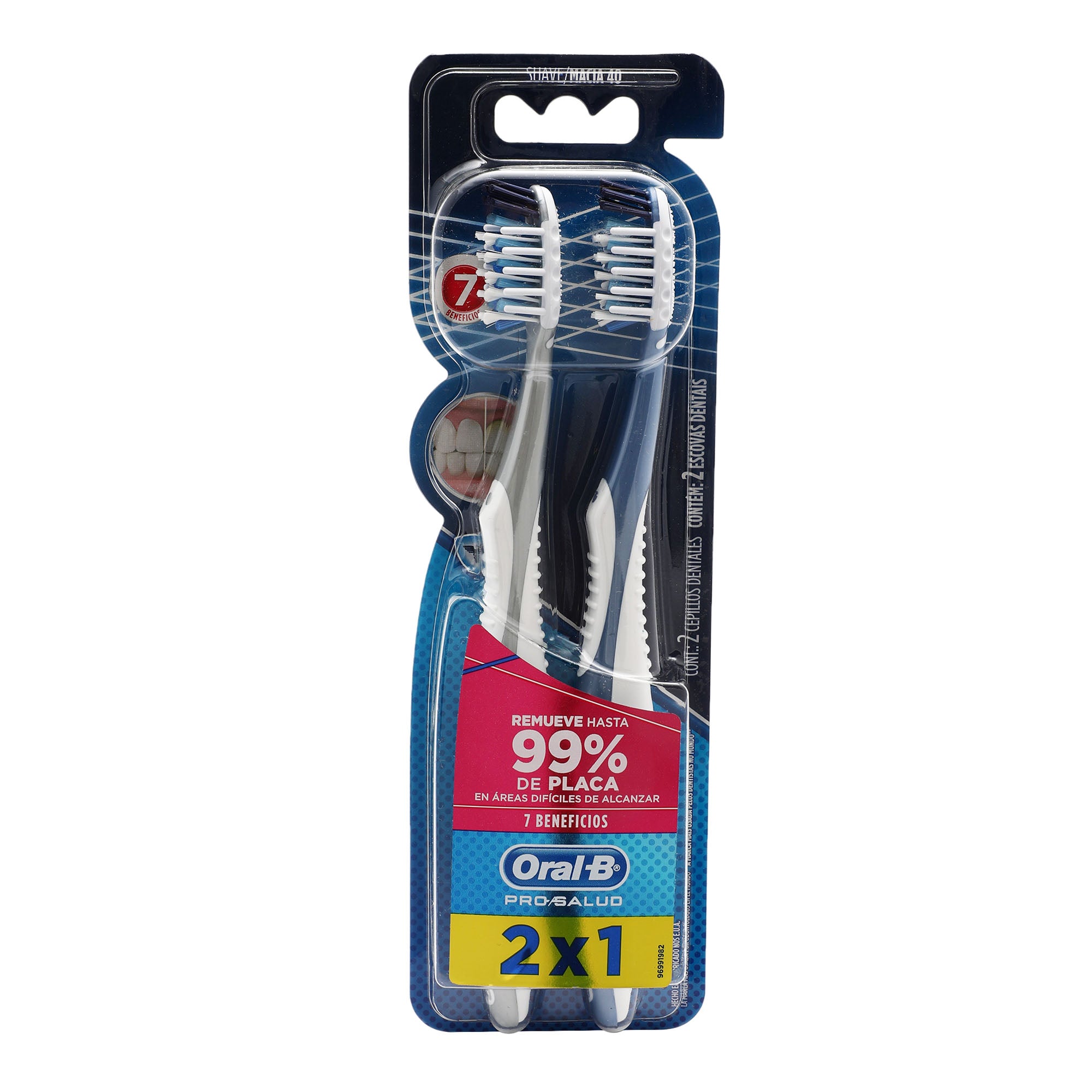 Cepillo Dental Cross Action 40 Suave 2X1-1