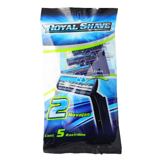 Maquina Royal Shave Deschable 2 Navaja Con 5 Piezas-1