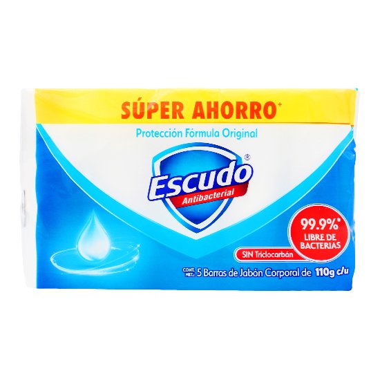 Jabon Escudo Azul Natura 110 G Con 5-1