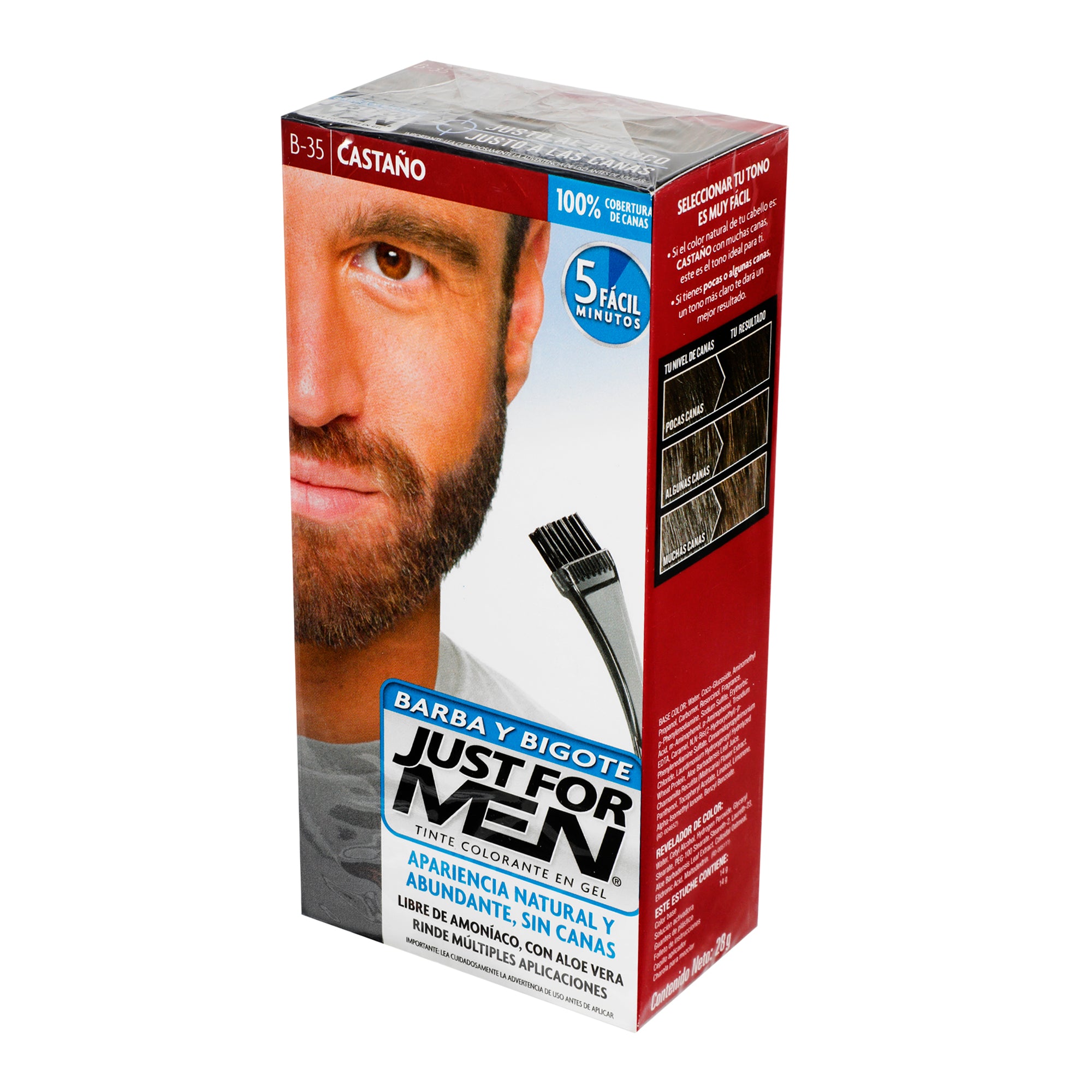 Tinte Just For Men Barba/B Castaño-8