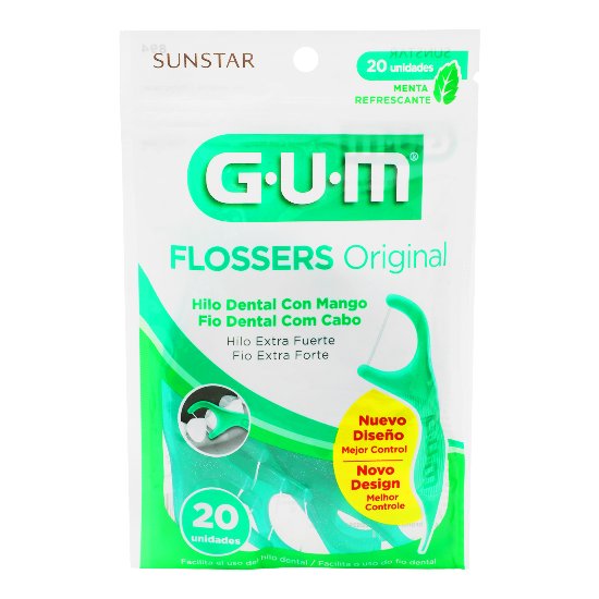 Palillos Gum Con Hilo Dental Original Con 20 Piezas-1