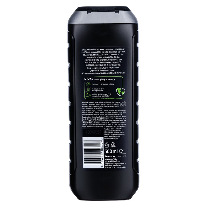 Jabon Liquido Nivea Men Corporal Extreme 500 Ml 4006000103297 perfil 16