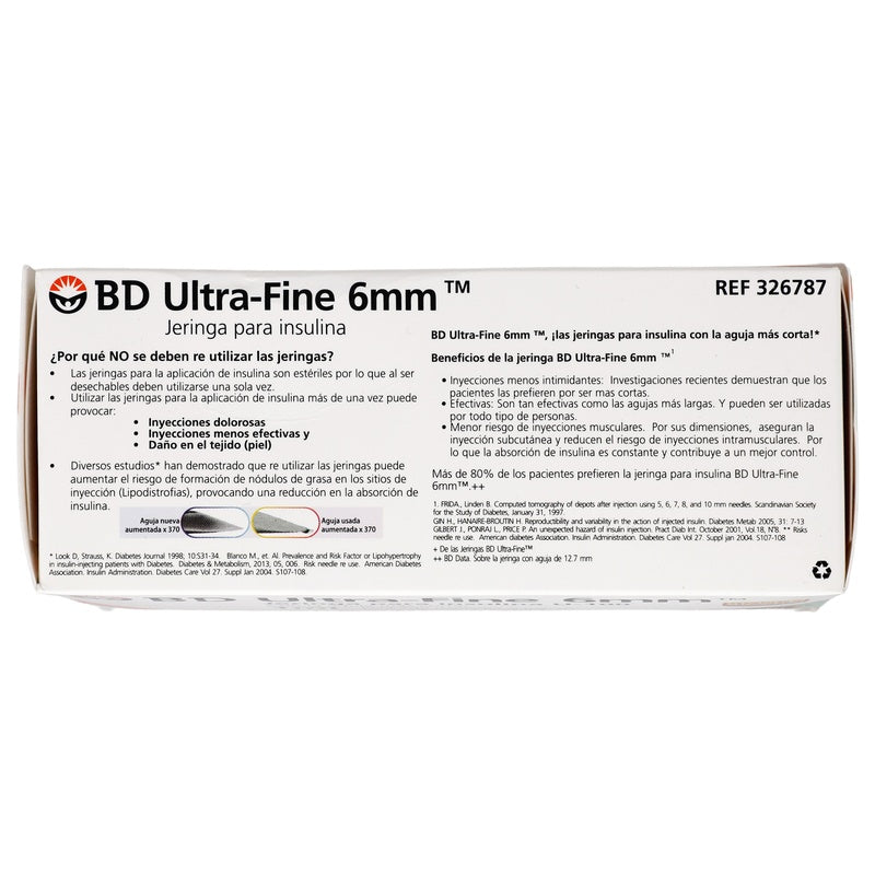 Jeringa 1 Ml Bd Insulina 31 G X 6 Mm Con 30 Piezas 382903267873 perfil 5