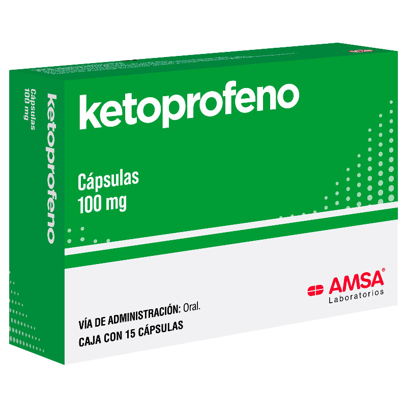 Ketoprofeno 100 Mg Con 15 Capsulas Amsa 7501349020979