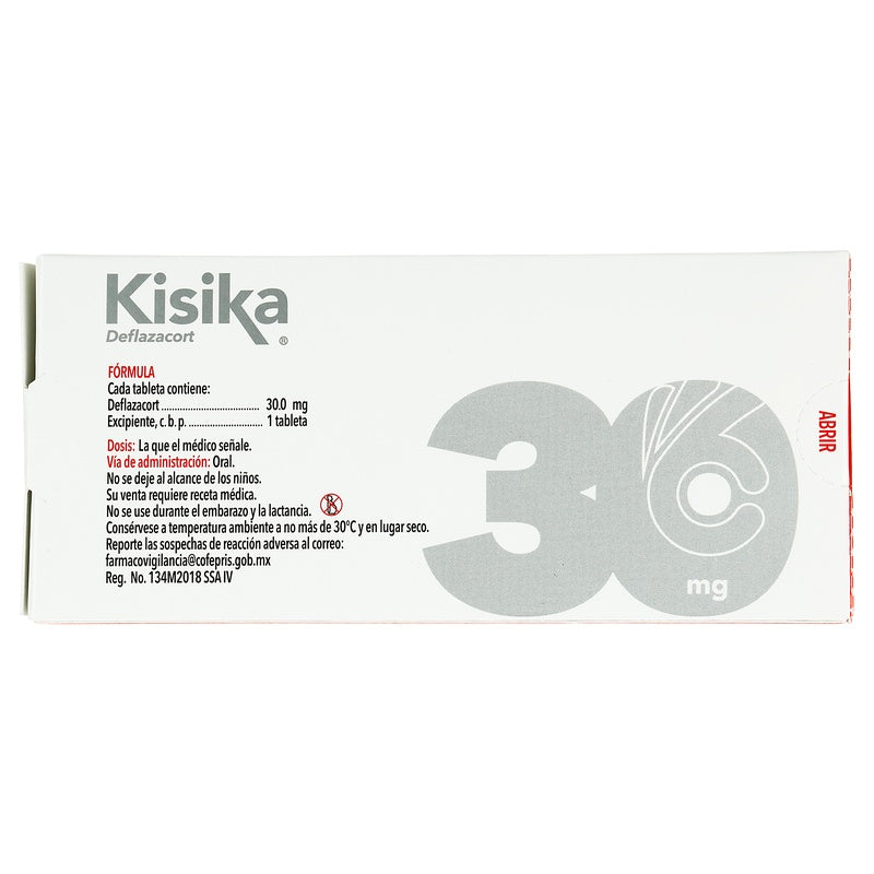 Kisika 30 Mg 10 Tabletas 7502004402031  perfil 2