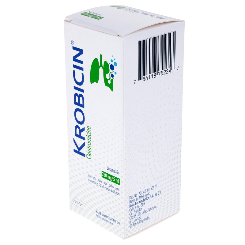 Krobicin (Claritromicina) 250 Mg Suspension 60 Ml 785118752347 perfil 3