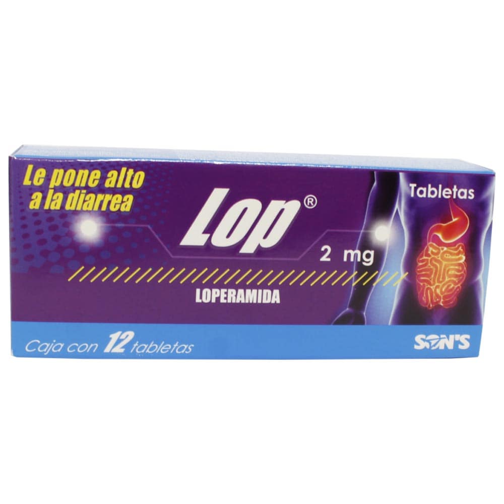 Lop (Loperamida) 2 Mg Con 12 Tabletas - 7502001165434