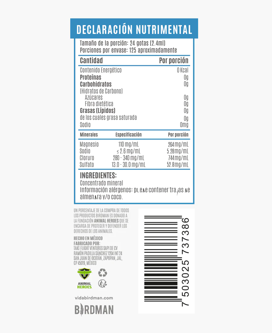 Bs Minerales 300 Ml Birdman