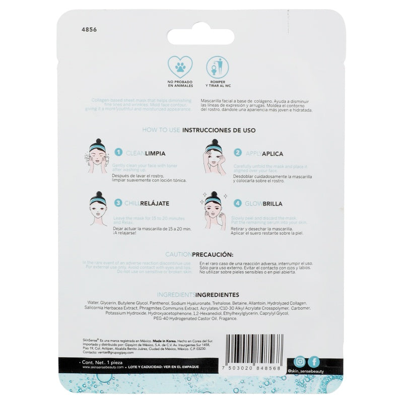 Mascarilla Facial Skin Sense Tela Colageno 25 G 7503020848568