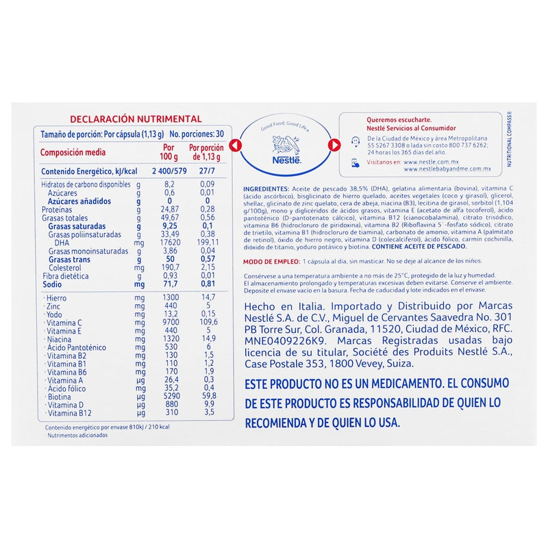 Materplus Suplemento Alimenticio Con 30 Capsulas 7501058624017 perfil 3