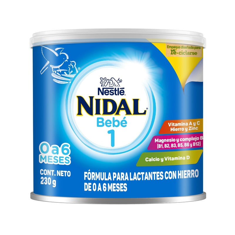Nidal 1 Bebe Formula Lactea 0-6 Meses 230 G 7506475123396