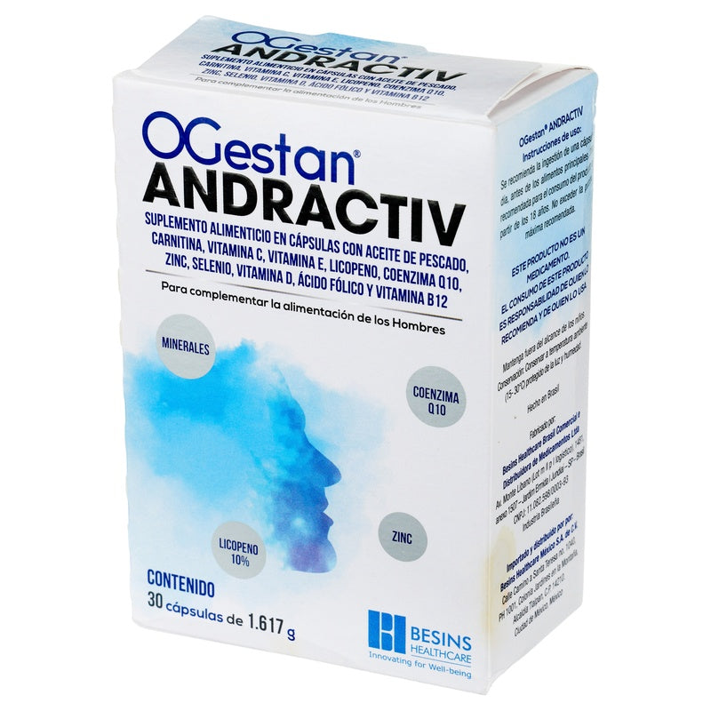Ogestan Andractiv Suplemento Alimenticio Con 30 Capsulas 3701217201699 perfil 2