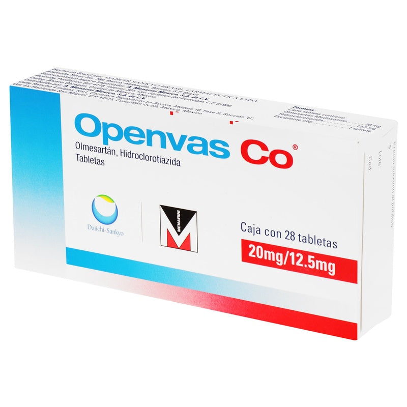Openvas Co 20/12.5 Mg Con 28 Tabletas 7506317100332  perfil 6