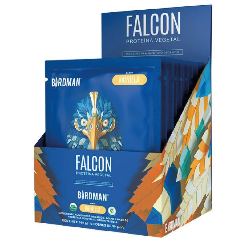 Falcon Proteina Vainilla 360 G Con 10 Sobres Birdman