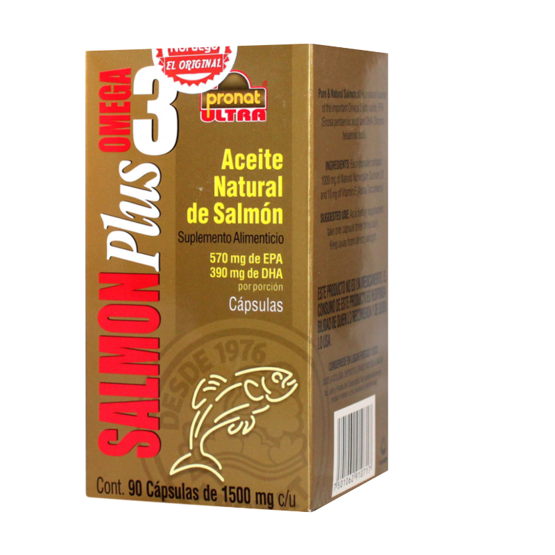 Salmon Plus (Omega3) Con 90 Capsulas Pronat 