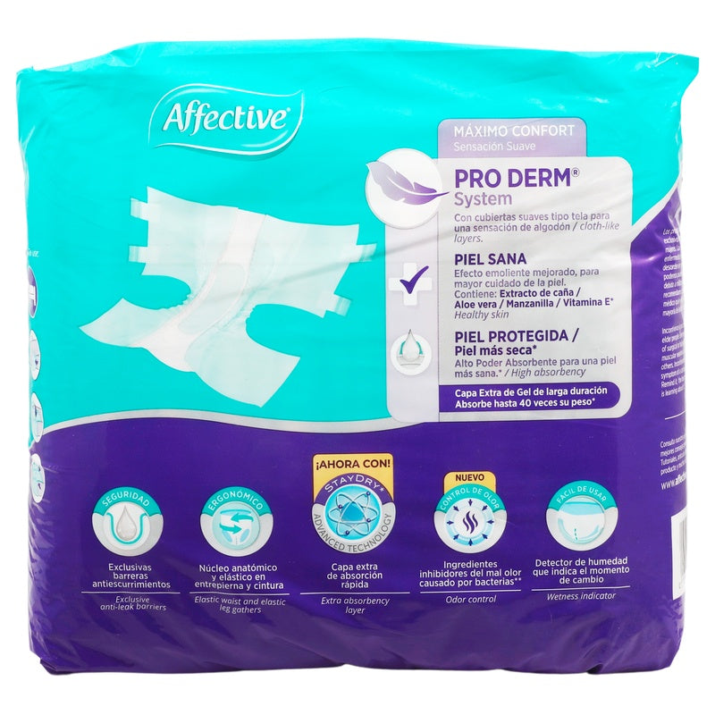 Pañal Affective Advanced Adulto Mediano Con 10 Piezas 013117016338