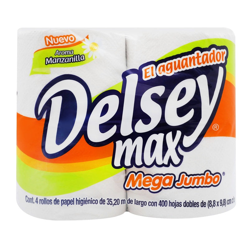 Papel Higienico Delsey Mega Jumbo Con 4 Rollos Con 400 Hojas Dobles 7501943463325 perfil 2