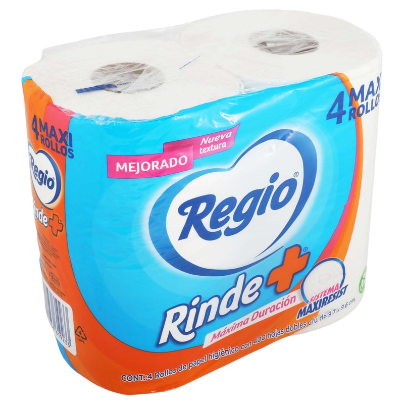 Papel Higienico Regio Rinde+ Con 4 Rollos 7501036619233 perfil 3
