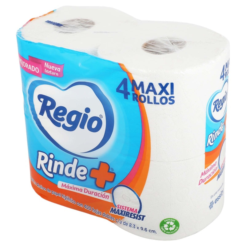 Papel Higienico Regio Rinde+ Con 4 Rollos 7501036619233 perfil 5