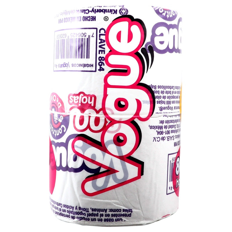 Papel Vogue Gigante Manzanilla 800 Hojas Con 4 Rollos 7506425620609 perfil 3