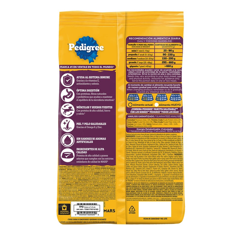 Pedigree Pancita Saludable Pavo/Salmon/Zanahoria 420 G 7506174516185 perfil 2