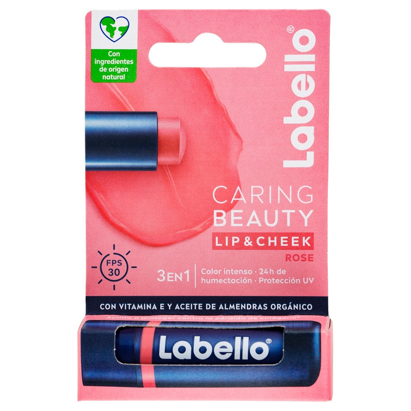 Pomada Labial Labello Caring-B Rose 4.8 G 4006000094663 perfil 4