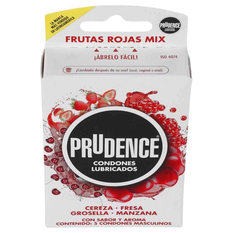 Preservativo Prudence Frutas Rojas Mix Con 5 7502214980312