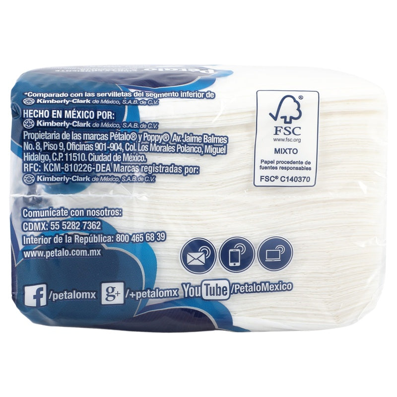 Servilletas Petalo Blancas Con 100 Piezas 7501007704302 perfil 15