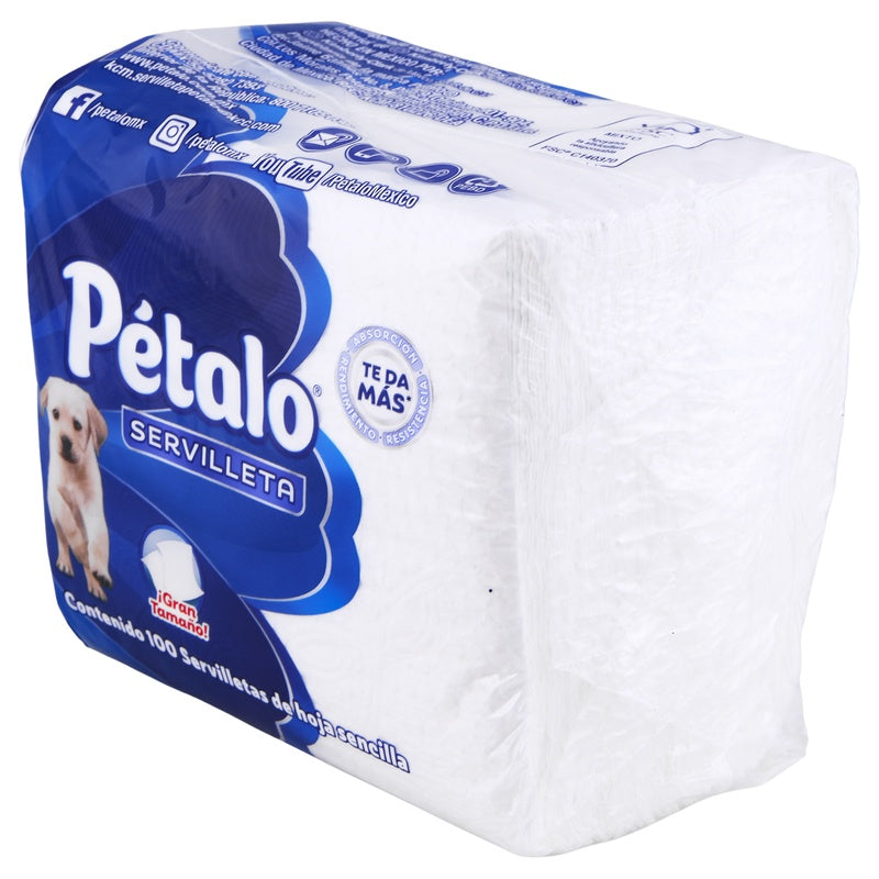 Servilletas Petalo Blancas Con 100 Piezas 7501007704302 perfil 23