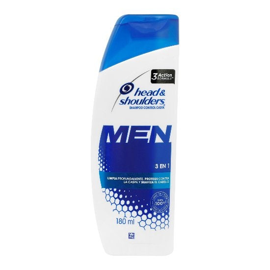 Shampoo Head S Men 3 En 1 Control Caspa 180 Ml 7500435019484